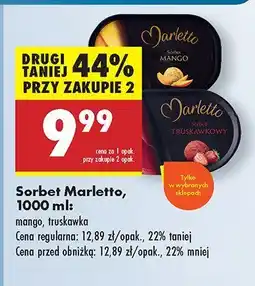 Biedronka Sorbet Marletto mango, truskawka oferta