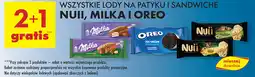 Biedronka Lody na patyku i sandwiche Nuii, Milka, Oreo oferta