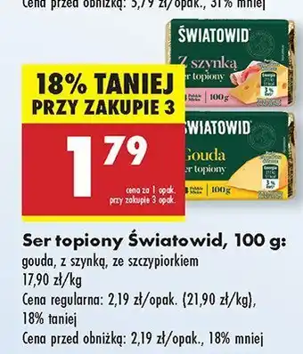 Biedronka Ser topiony Światowid z szynką oferta