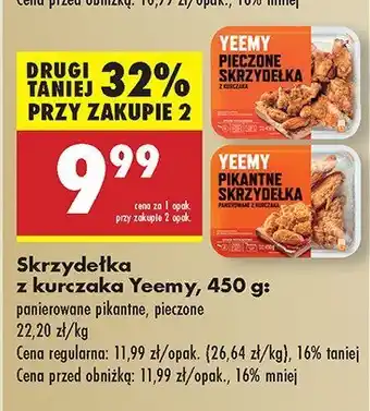 Biedronka Skrzydełka z kurczaka pieczone Yeemy oferta