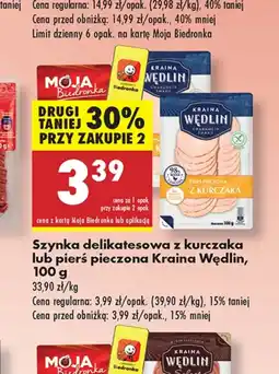 Biedronka Pierś z kurczaka Kraina Wędlin oferta