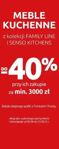 Black Red White Meble kuchenne Family Line i Senso Kitchens do -40% przy zakupie za min. 3000 zł oferta