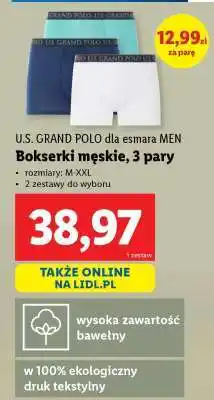 Lidl Bokserki męskie, 3 pary oferta