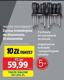 Lidl PARKSIDE PERFORMANCE Zestaw śrubokrętów do dłutowania, 15 elementów oferta