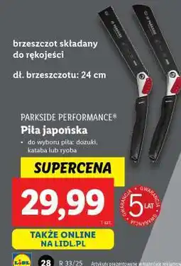 Lidl Piła japońska PARKSIDE PERFORMANCE oferta