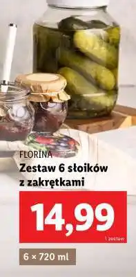 Lidl Zestaw 6 słoików z zakrętkami oferta
