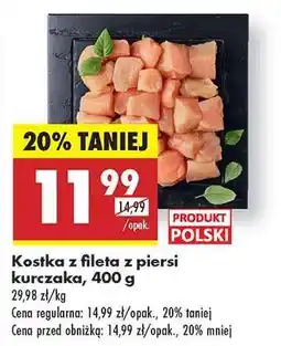 Biedronka Kostka z fileta z piersi kurczaka 400 g oferta