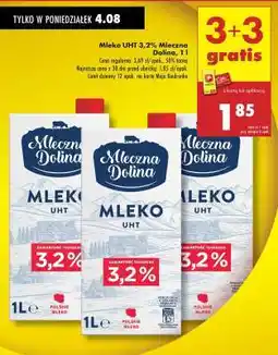 Biedronka Mleko UHT 3,2% Mleczna Dolina, 1 l oferta
