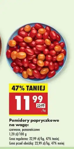 Biedronka Pomidory papryczkowe na wagę oferta