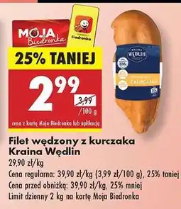 Biedronka Filet wędzony z kurczaka Kraina Wędlin oferta