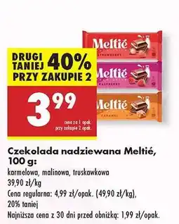 Biedronka Czekolada nadziewana Meltie, 100 g oferta