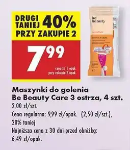 Biedronka Maszynki do golenia Be Beauty Care 3 ostrza, 4 szt oferta