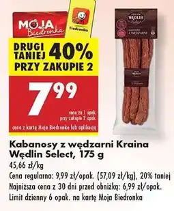 Biedronka Kabanosy z wędzarni Kraina Wędlin Select , 175 g oferta