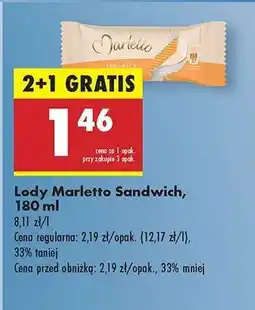 Biedronka Lody Marletto Sandwich, 180 ml oferta
