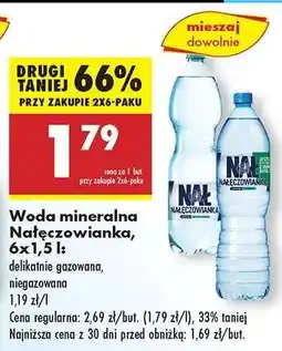 Biedronka Woda mineralna Nałęczowianka, 6x1,5 l oferta