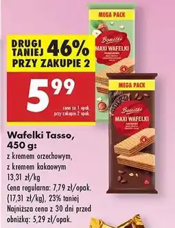 Biedronka Wafelki Tasso, 450 g oferta