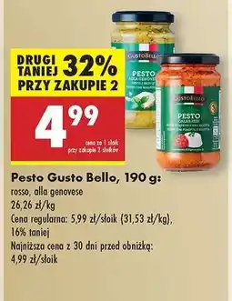 Biedronka Pesto Gusto Bello, 190 g oferta