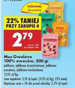 Biedronka Mus Owolovo 100 % owoców , 200 g oferta