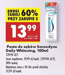 Biedronka Pasta do zębów Sensodyne Daily Whitening 100ml oferta