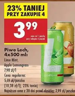 Biedronka Piwo Lech, 4x500 ml oferta