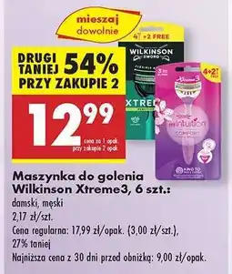 Biedronka Maszynka do golenia Wilkinson Xtreme3, 6 szt oferta