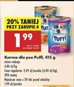 Biedronka Karma dla psa Puffi, 415 g oferta