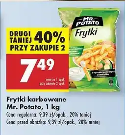 Biedronka Frytki karbowane Mr. Potato 1 kg oferta