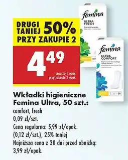 Biedronka Wkładki higieniczne Femina Ultra, 50 szt oferta