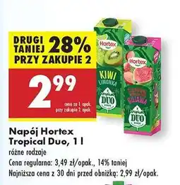 Biedronka Napój Hortex Tropical Duo, 1 l oferta