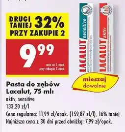 Biedronka Pasta do zębów Lacalut, 75 ml oferta
