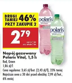 Biedronka Napój gazowany Polaris Vital, 1,5 l oferta