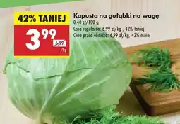 Biedronka Kapusta na gołąbki na wagę oferta