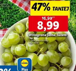 Lidl Winogrona jasne oferta
