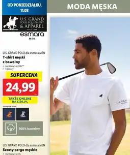 Lidl T-shirt męski m-xxl Us Grand Polo oferta