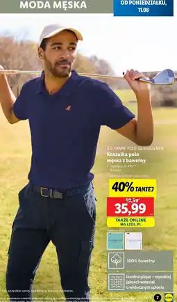 Lidl Koszulka polo męska m-xxl Us Grand Polo oferta