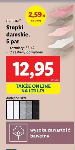 Lidl Stopki damskie 35-42 Esmara oferta