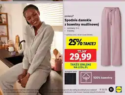 Lidl Spodnie damskie muślinowe s-l Esmara oferta