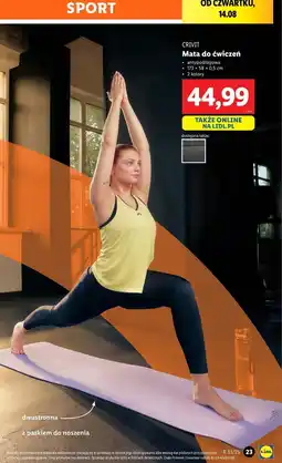 Lidl Mata do ćwiczeń 173 x 58 0.5 cm Crivit oferta