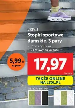 Lidl Stopki damskie 35-42 Crivit oferta