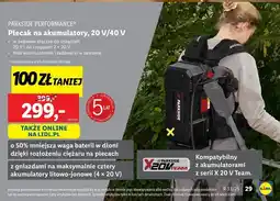 Lidl Plecak z akumulatorem 40v Parkside Performance oferta