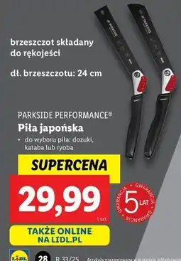 Lidl Piła japońska dozuki Parkside Performance oferta