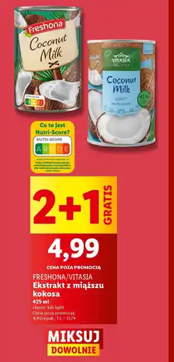 Lidl Ekstrakt z miąższu kokosa Freshona/Vitasia oferta