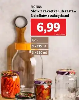 Lidl Słoiki z zadrukowaną nakrętką poj. 350 ml Florina (Florentyna) oferta