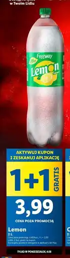 Lidl Napój gazowany lemon Freeway oferta