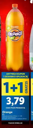 Lidl Napój gazowany orange Freeway oferta