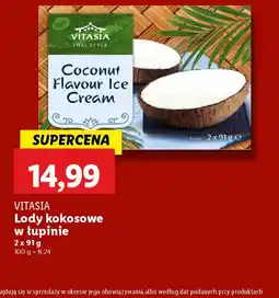 Lidl Lody kokosowe w łupinie Vitasia oferta