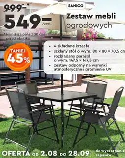 Biedronka Zestaw mebli ogrodowych oferta