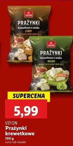 Lidl Prażynki krewetkowe curry Vifon oferta