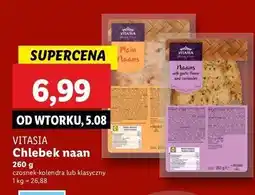 Lidl Chlebek naan z czosnkiem i kolendrą Vitasia oferta