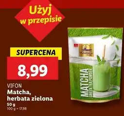Lidl Herbata zielona matcha Vifon oferta